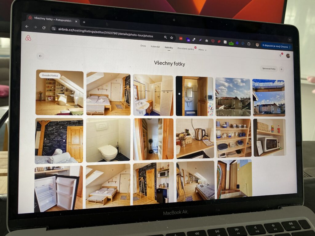 Airbnb - kvalitní fotografie